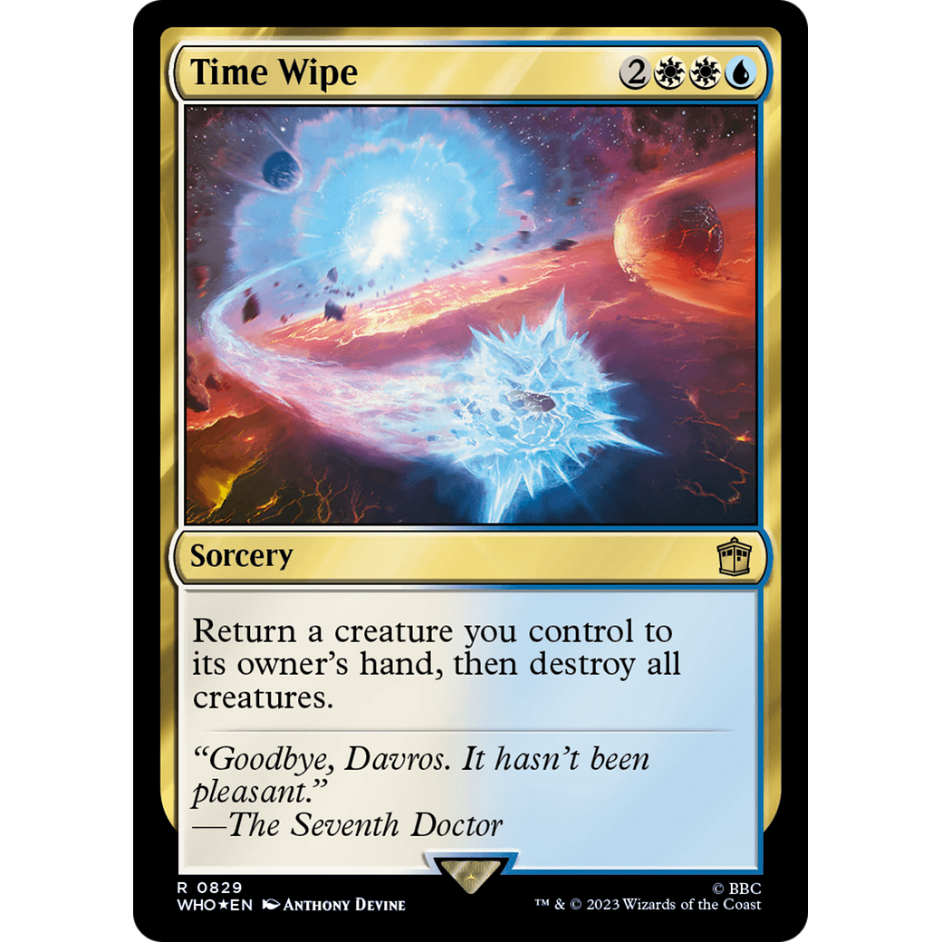 Time Wipe (Surge Foil) (WHO-829) - Doctor Who Foil