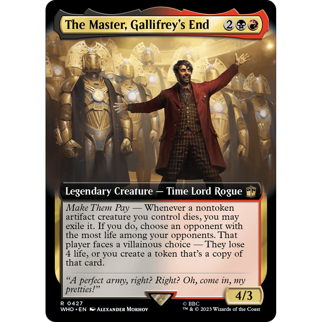 The Master, Gallifrey's End (Extended Art) (WHO-427) - Doctor Who: (Extended Art) Foil