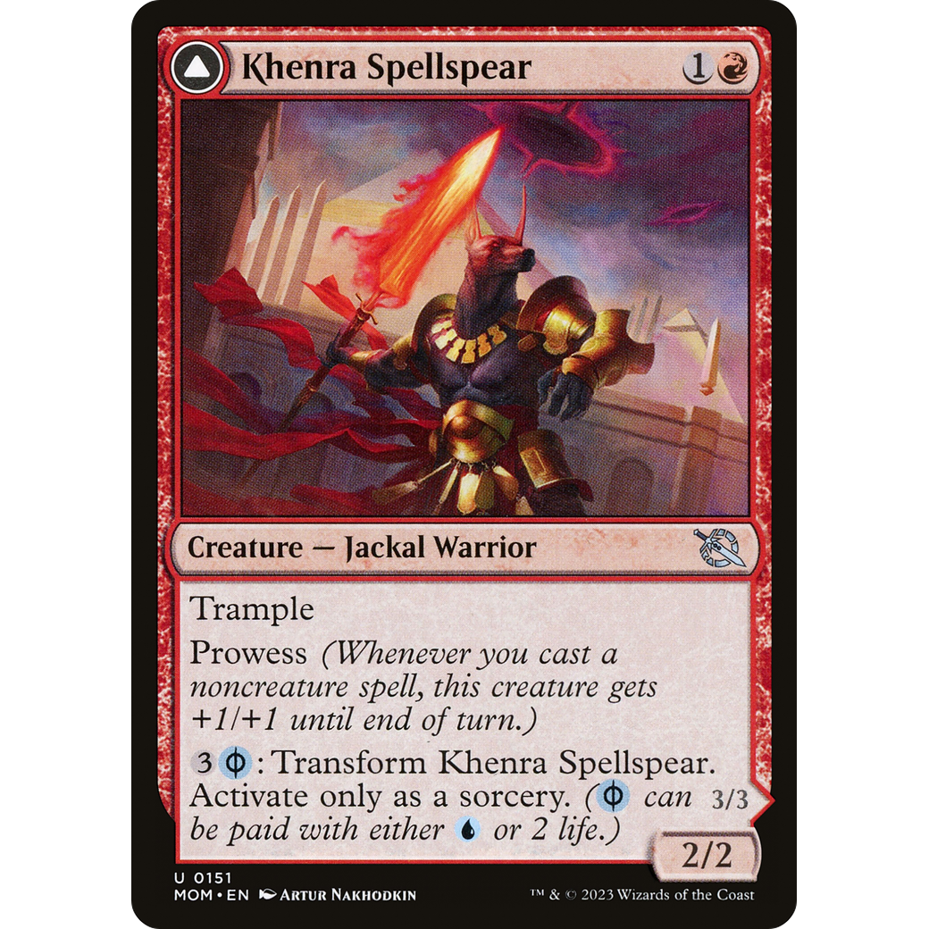Khenra Spellspear // Gitaxian Spellstalker (MOM-151) - March of the Machine Foil