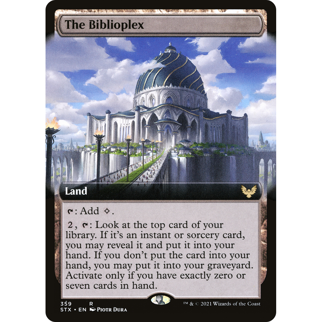 The Biblioplex (Extended Art) (STX-359) - Strixhaven: School of Mages: (Extended Art)