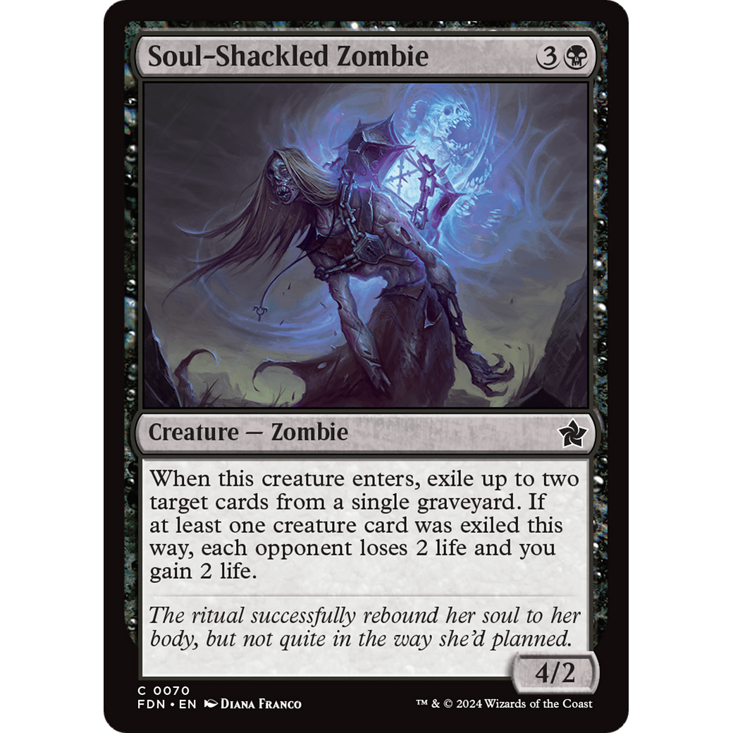 Soul-Shackled Zombie (FDN-070) - Foundations Foil
