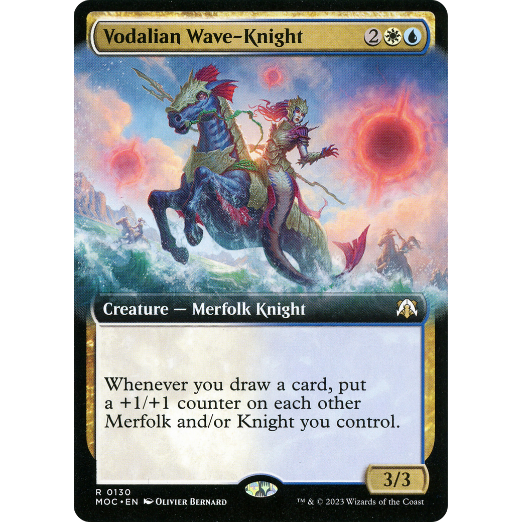 Vodalian Wave-Knight (MOC-130) - March of the Machine Commander: (Extended Art)