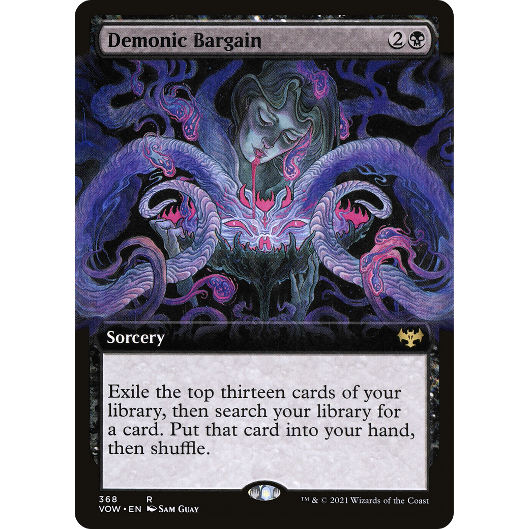 Demonic Bargain (Extended Art) (VOW-368) - Innistrad: Crimson Vow: (Extended Art) Foil