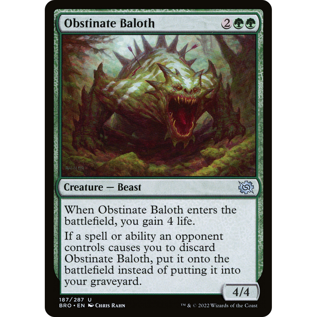 Obstinate Baloth (BRO-187) - The Brothers' War Foil