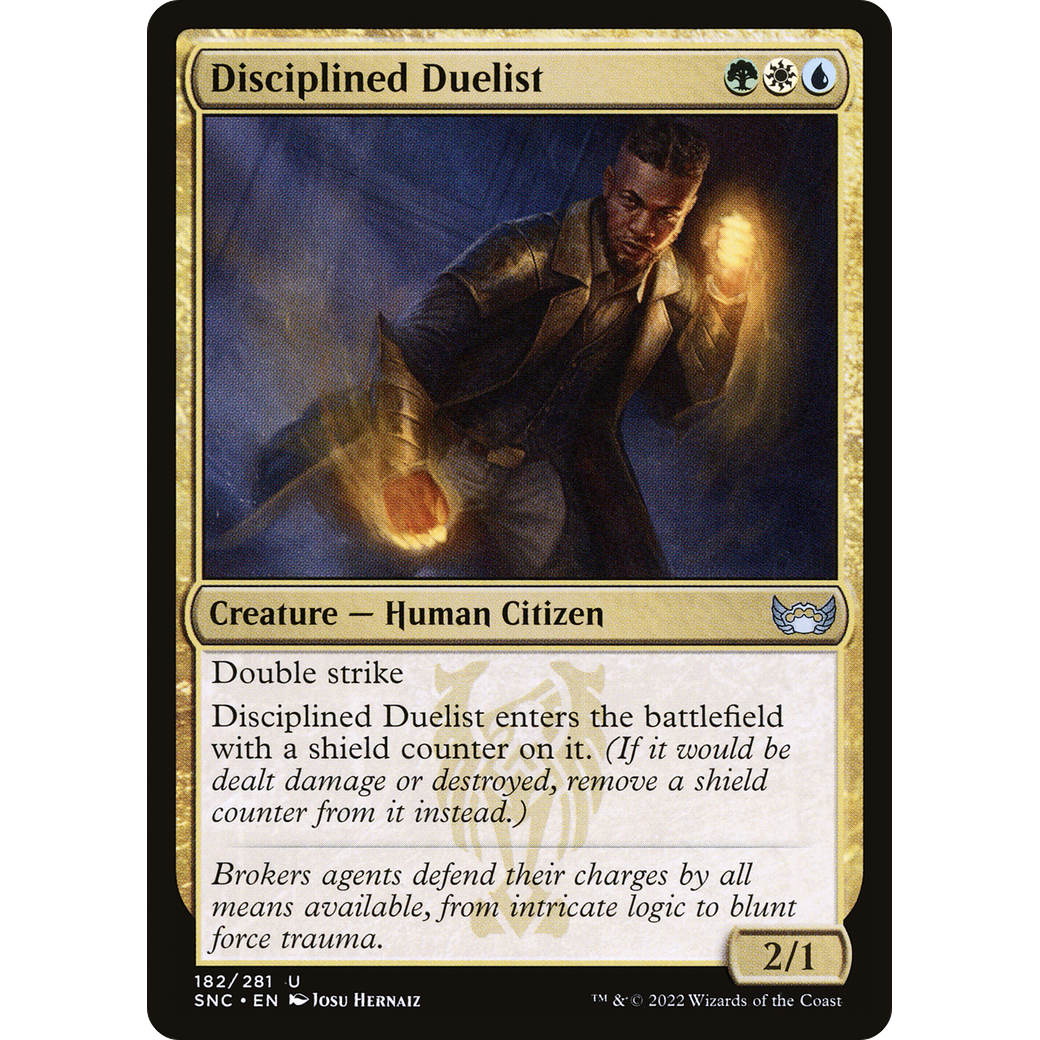 Disciplined Duelist (SNC-182) - Streets of New Capenna Foil