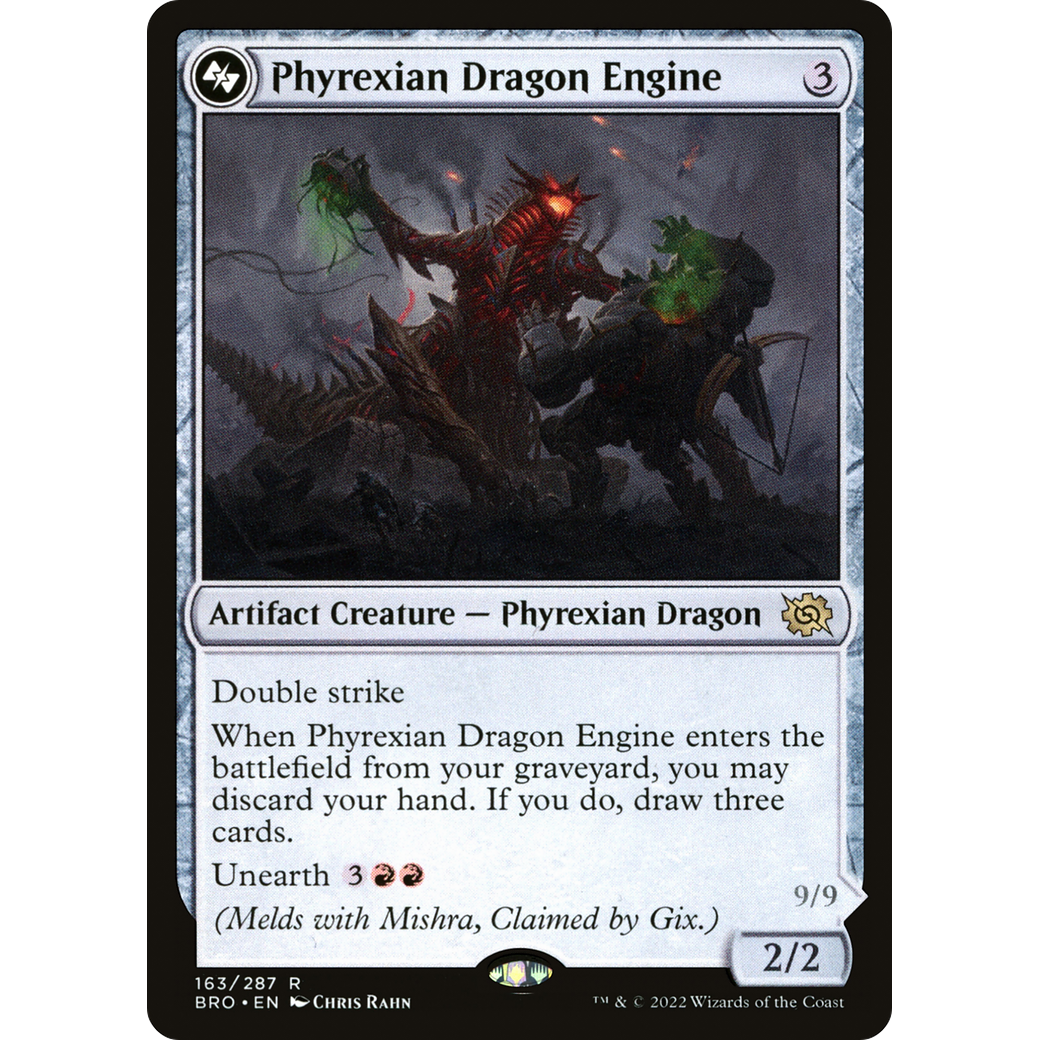 Phyrexian Dragon Engine (BRO-163) - The Brothers' War Foil