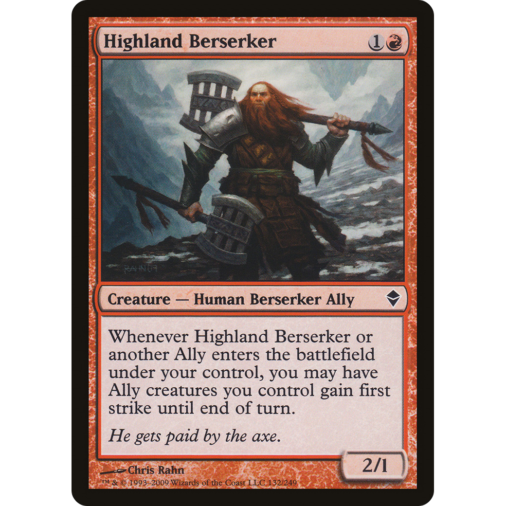 Highland Berserker (ZEN-132) - Zendikar Foil