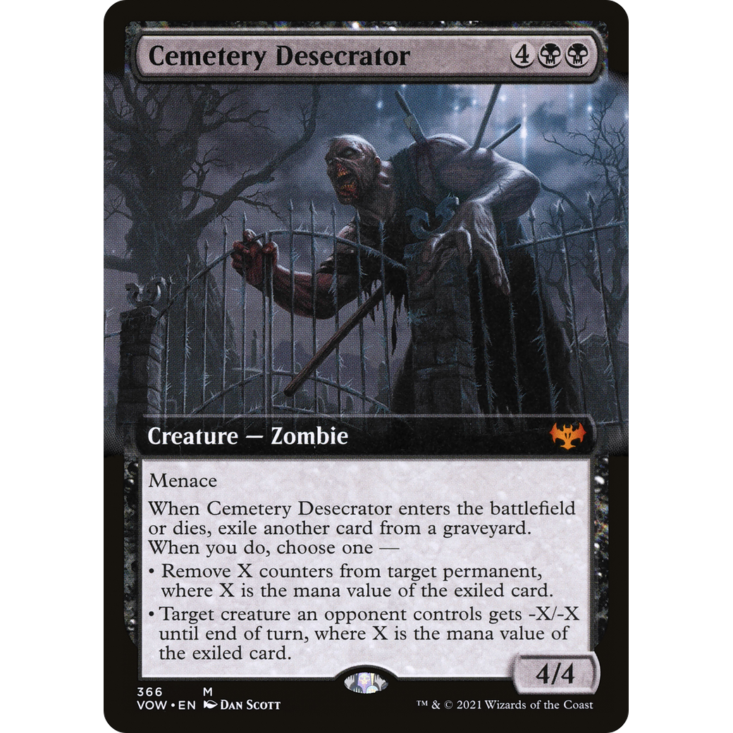 Cemetery Desecrator (Extended Art) (VOW-366) - Innistrad: Crimson Vow: (Extended Art) Foil