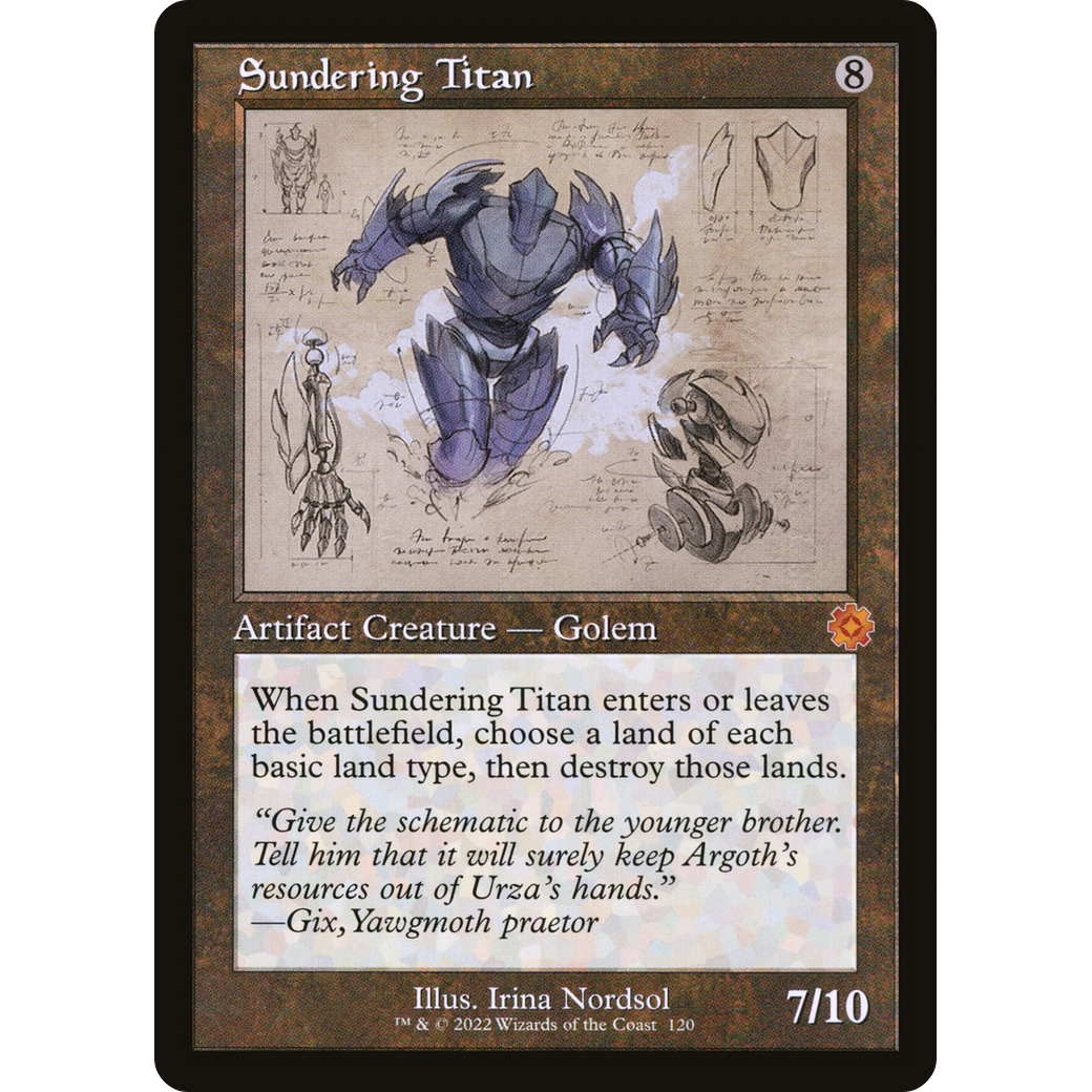 Sundering Titan (Schematic) (BRR-120) - The Brothers' War Retro Artifacts