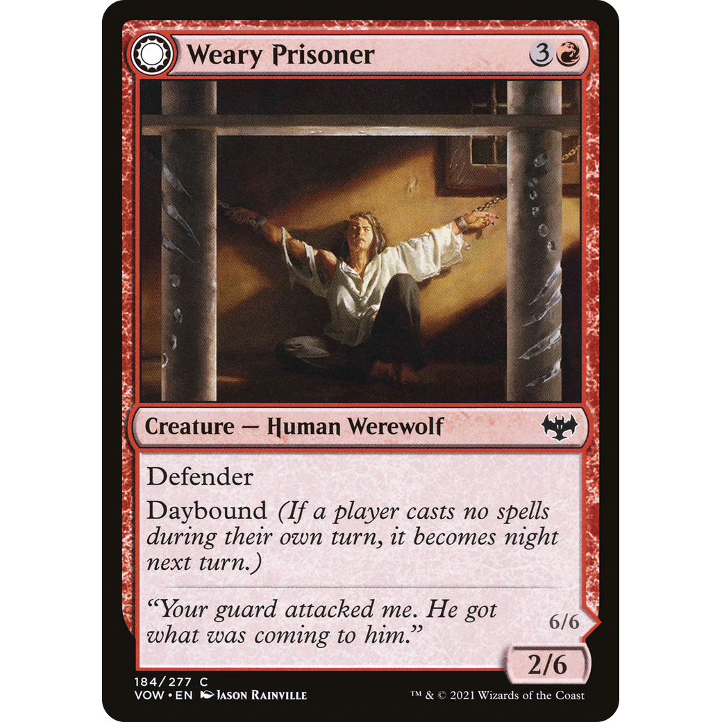 Weary Prisoner (VOW-184) - Innistrad: Crimson Vow: (Double Faced Transform)