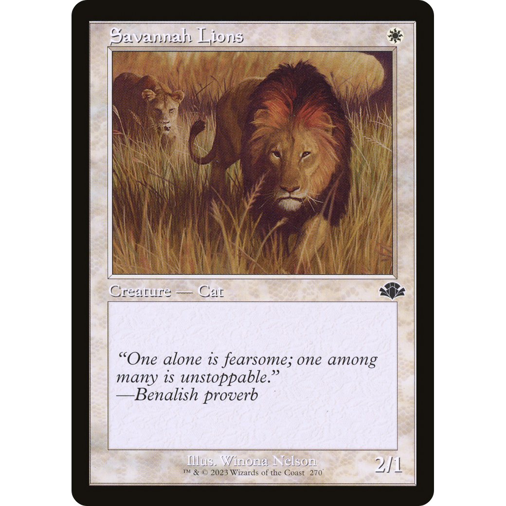 Savannah Lions (Retro Frame) (DMR-270) - Dominaria Remastered