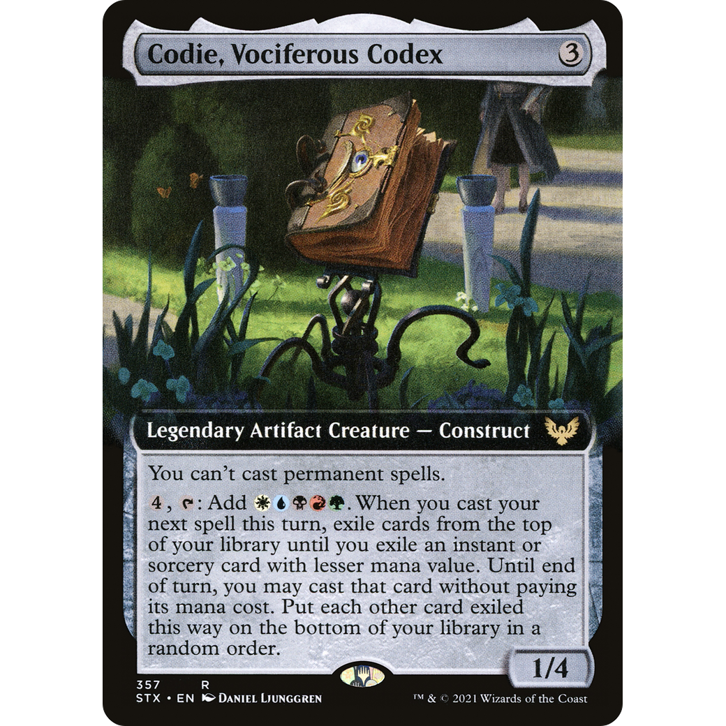 Codie, Vociferous Codex (Extended Art) (STX-357) - Strixhaven: School of Mages: (Extended Art) Foil