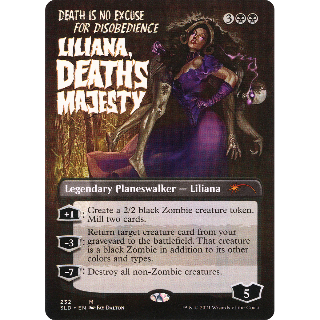 Liliana, Death's Majesty (SLD-232) - Secret Lair Drop (Borderless) Foil