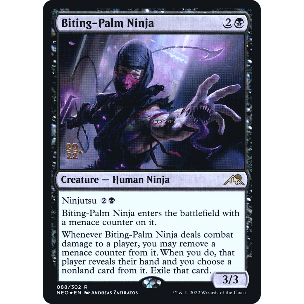 Biting-Palm Ninja (PRE-88S) - Kamigawa: Neon Dynasty Promos Foil