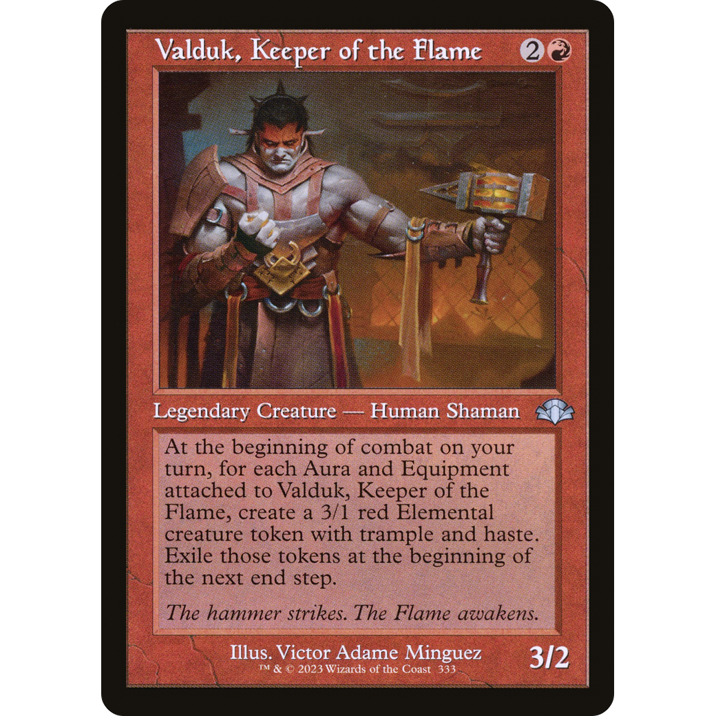 Valduk, Keeper of the Flame (Retro Frame) (DMR-333) - Dominaria Remastered