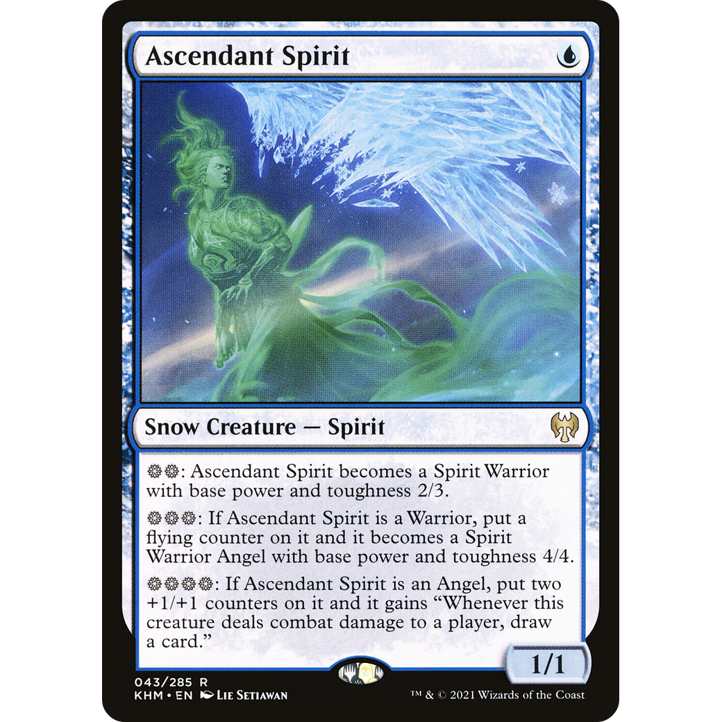 Ascendant Spirit (KHM-043) - Kaldheim: (snow) Foil