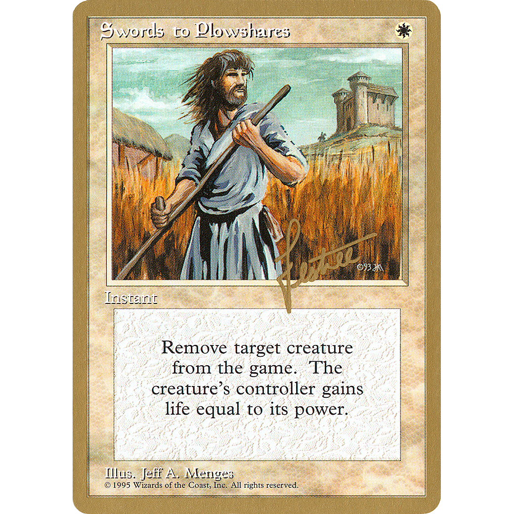 Swords to Plowshares - 1996 Bertrand Lestree (4ED) (WCD-) - Pro Tour Collector Set