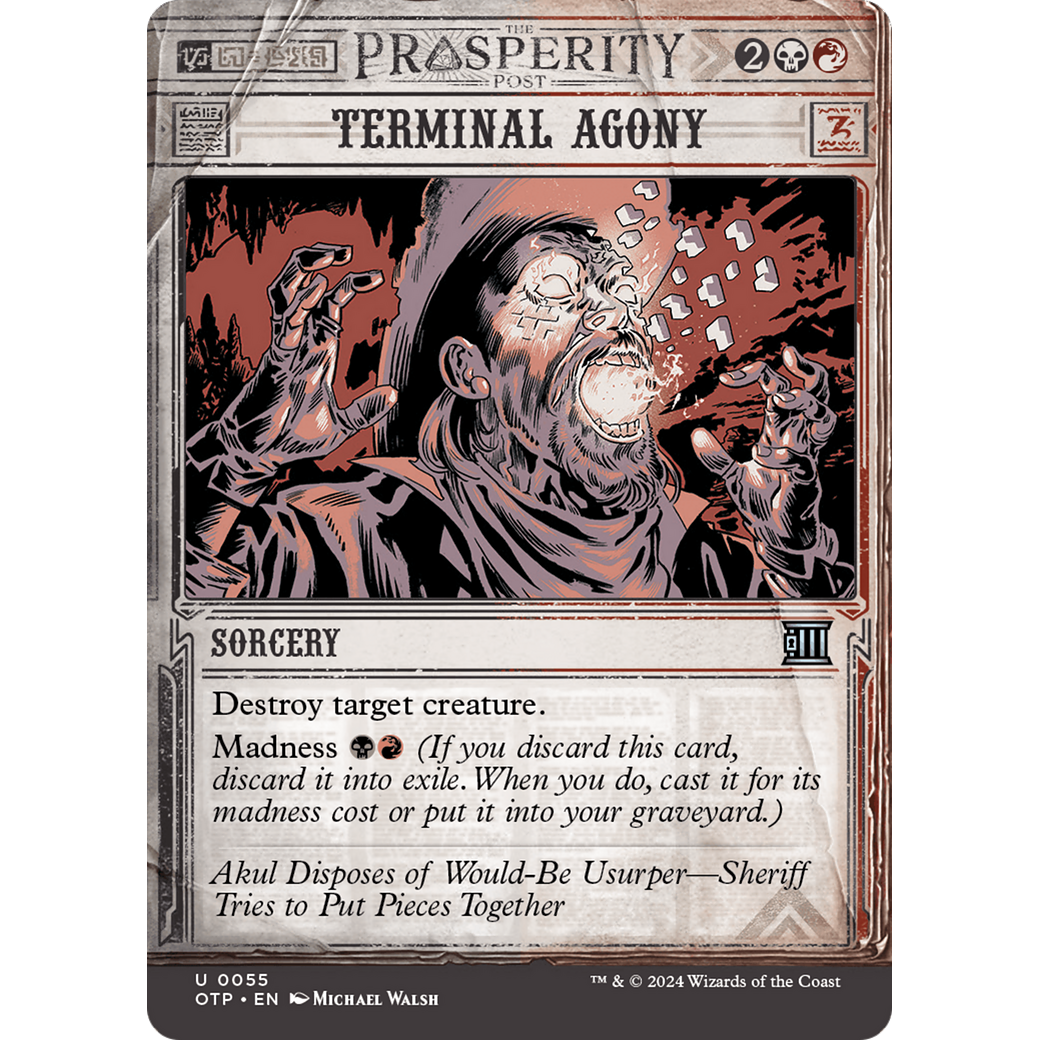 Terminal Agony (OTP-055) - Breaking News: (Showcase) (Borderless) Foil