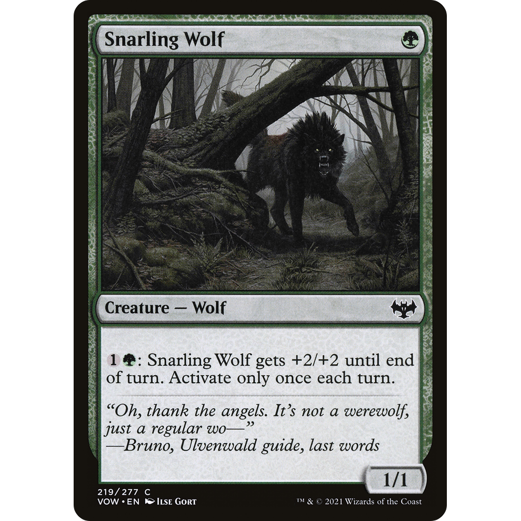Snarling Wolf (VOW-219) - Innistrad: Crimson Vow