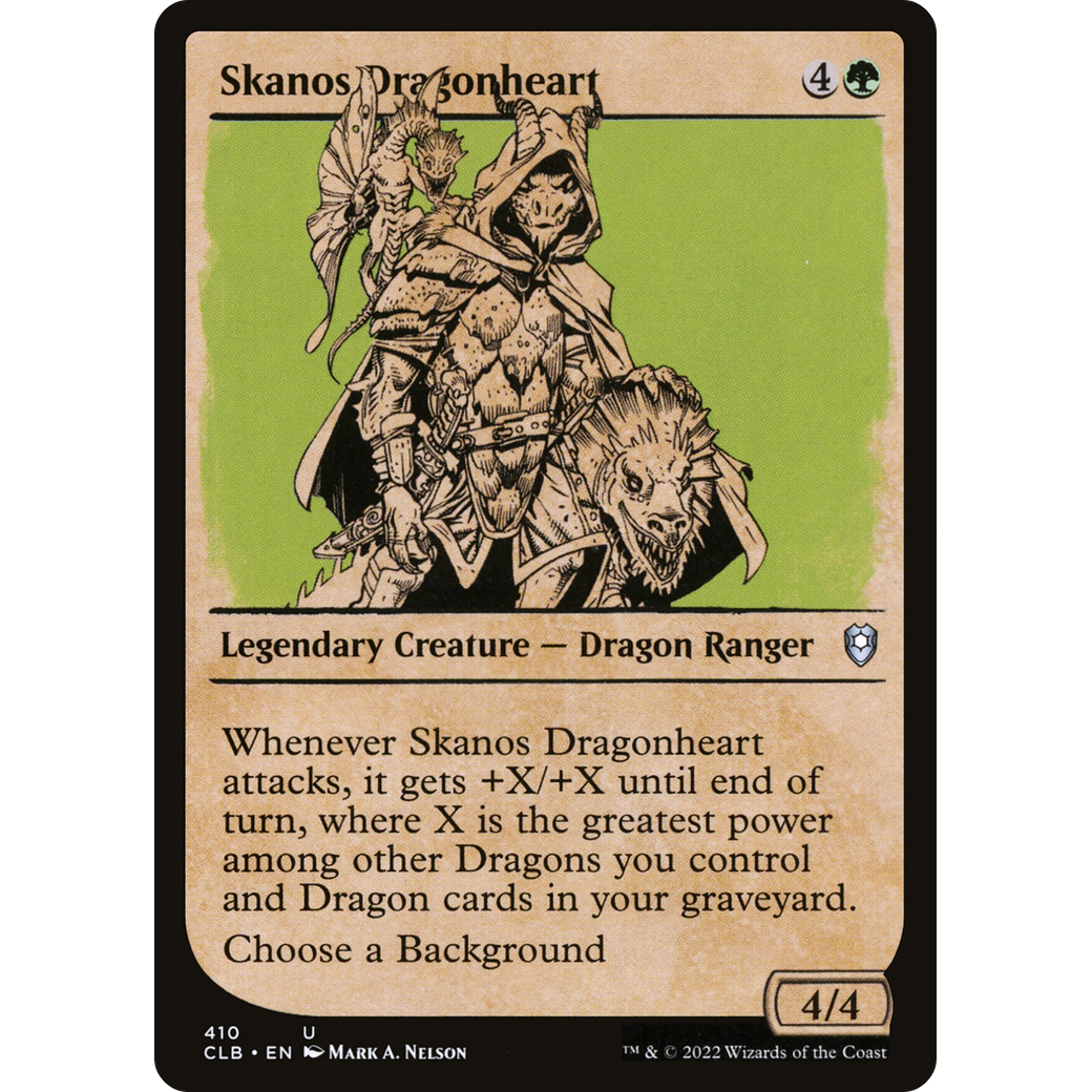 Skanos Dragonheart (CLB-410) - Commander Legends: Battle for Baldur's Gate: (Showcase) Foil