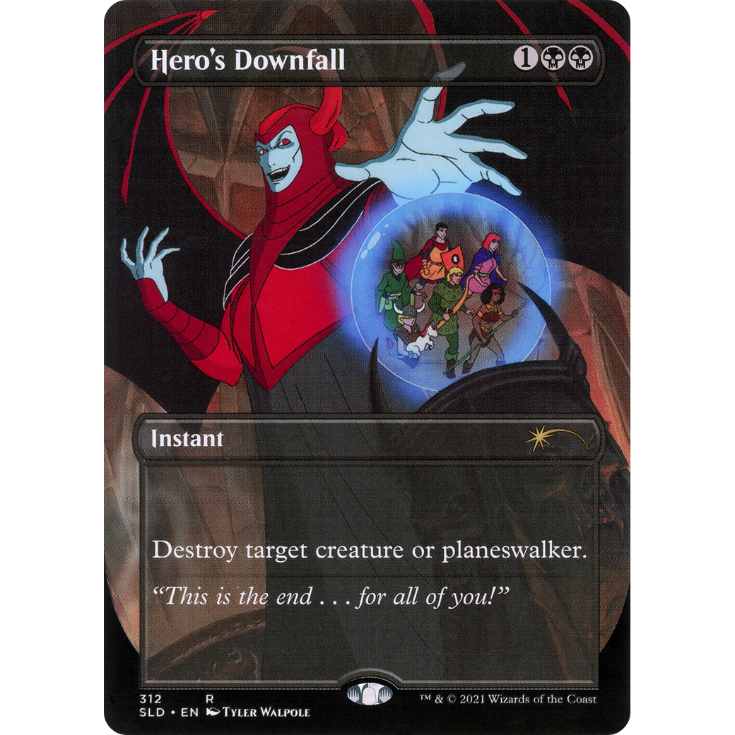 Hero's Downfall (SLD-312) - Secret Lair Drop (Borderless) Foil