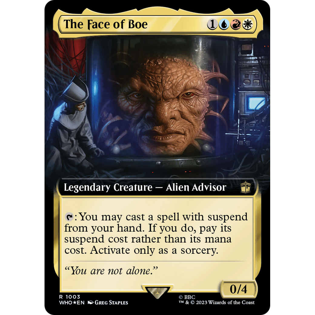 The Face of Boe (Extended Art) (Surge Foil) (WHO-1003) - Doctor Who: (Extended Art) Foil