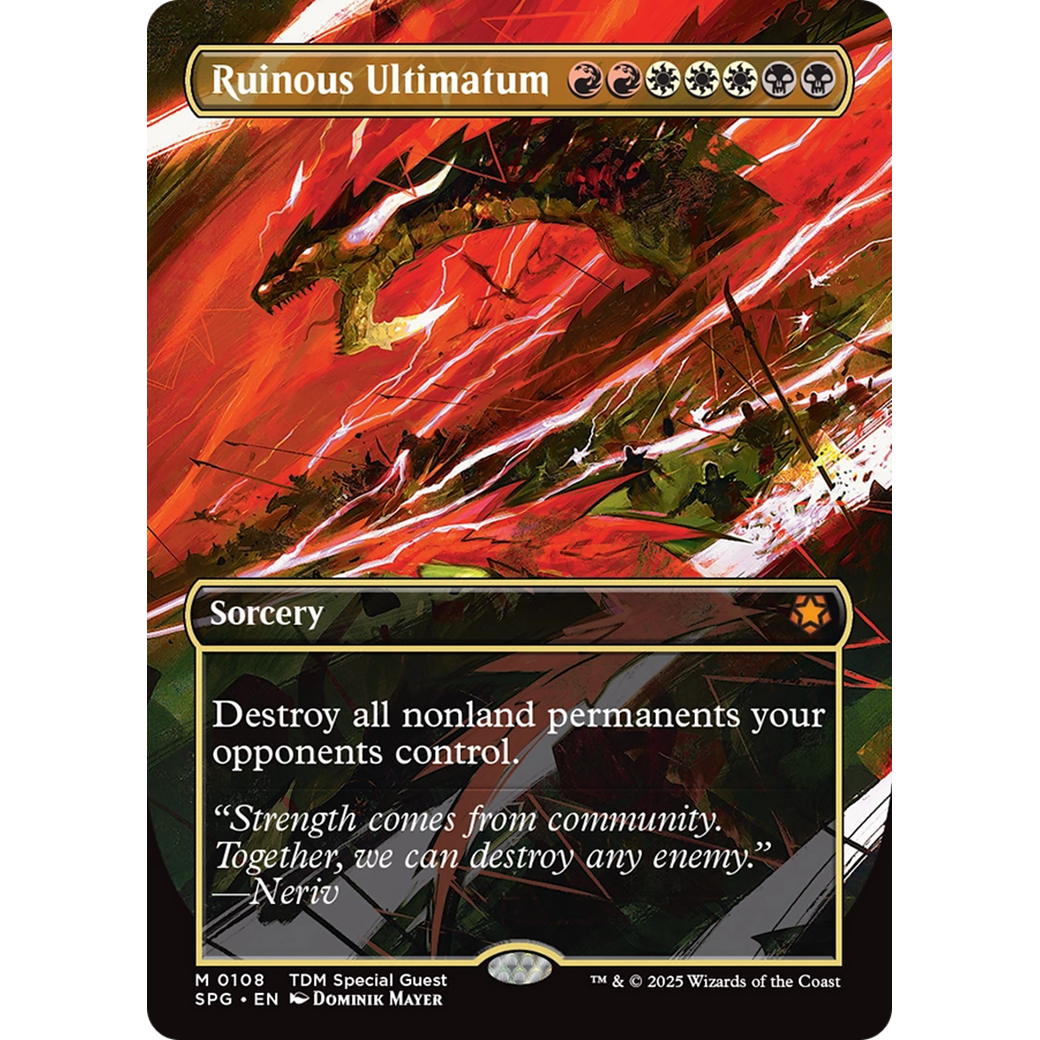 Ruinous Ultimatum (Borderless) (SPG-108) - Special Guests (Borderless) Foil