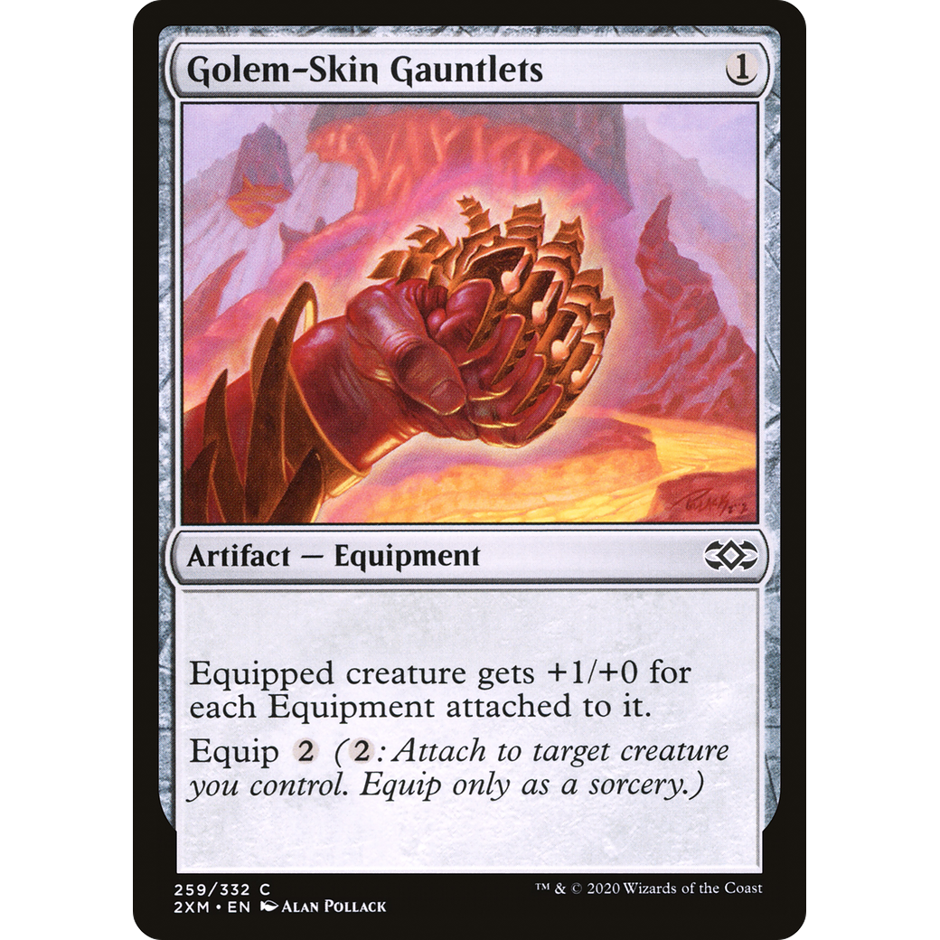Golem-Skin Gauntlets (2XM-259) - Double Masters Foil