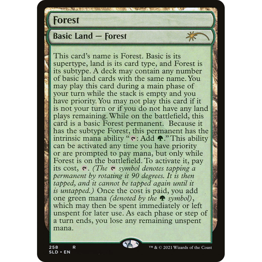 Forest (258) (Full-Text Lands) (SLD-258) - Secret Lair Drop Foil
