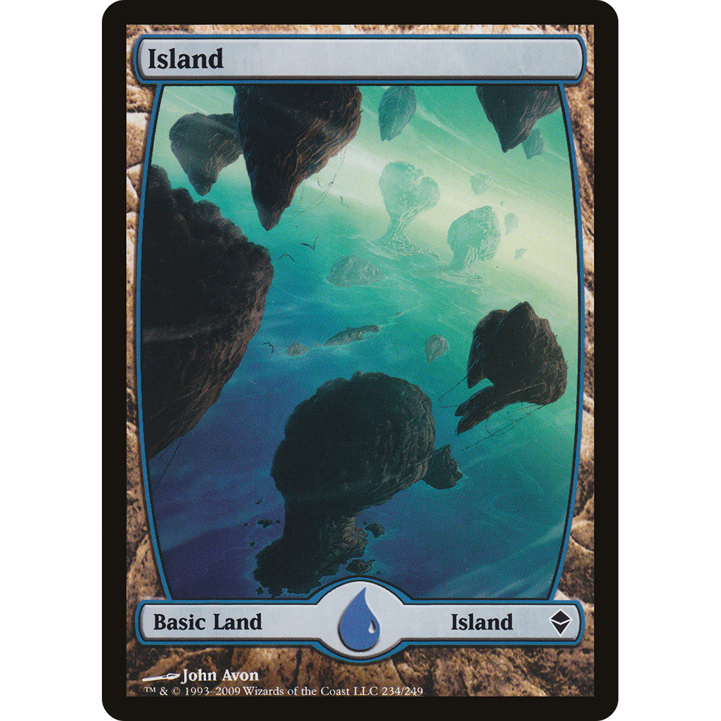 Island (234) - Full Art (ZEN-234) - Zendikar Foil