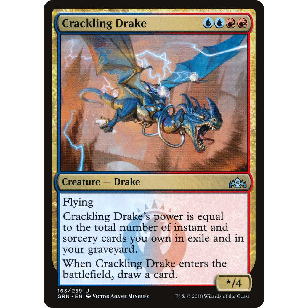 Crackling Drake (GRN-163) - Guilds of Ravnica