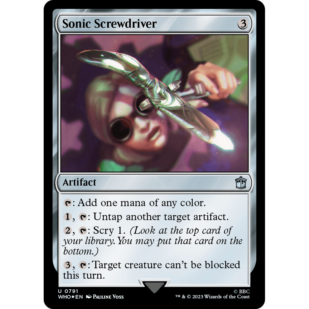 Sonic Screwdriver (0791) (Surge Foil) (WHO-791) - Doctor Who Foil