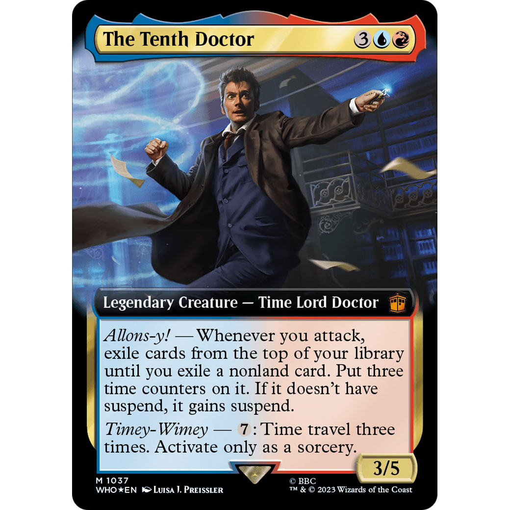 The Tenth Doctor (Extended Art) (Surge Foil) (WHO-1037) - Doctor Who: (Extended Art) Foil