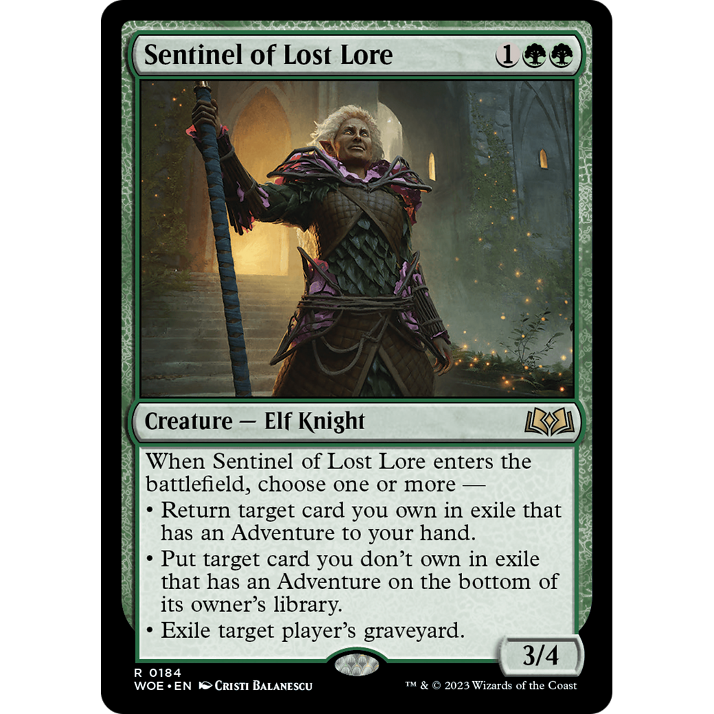 Sentinel of Lost Lore (WOE-184) - Wilds of Eldraine Foil