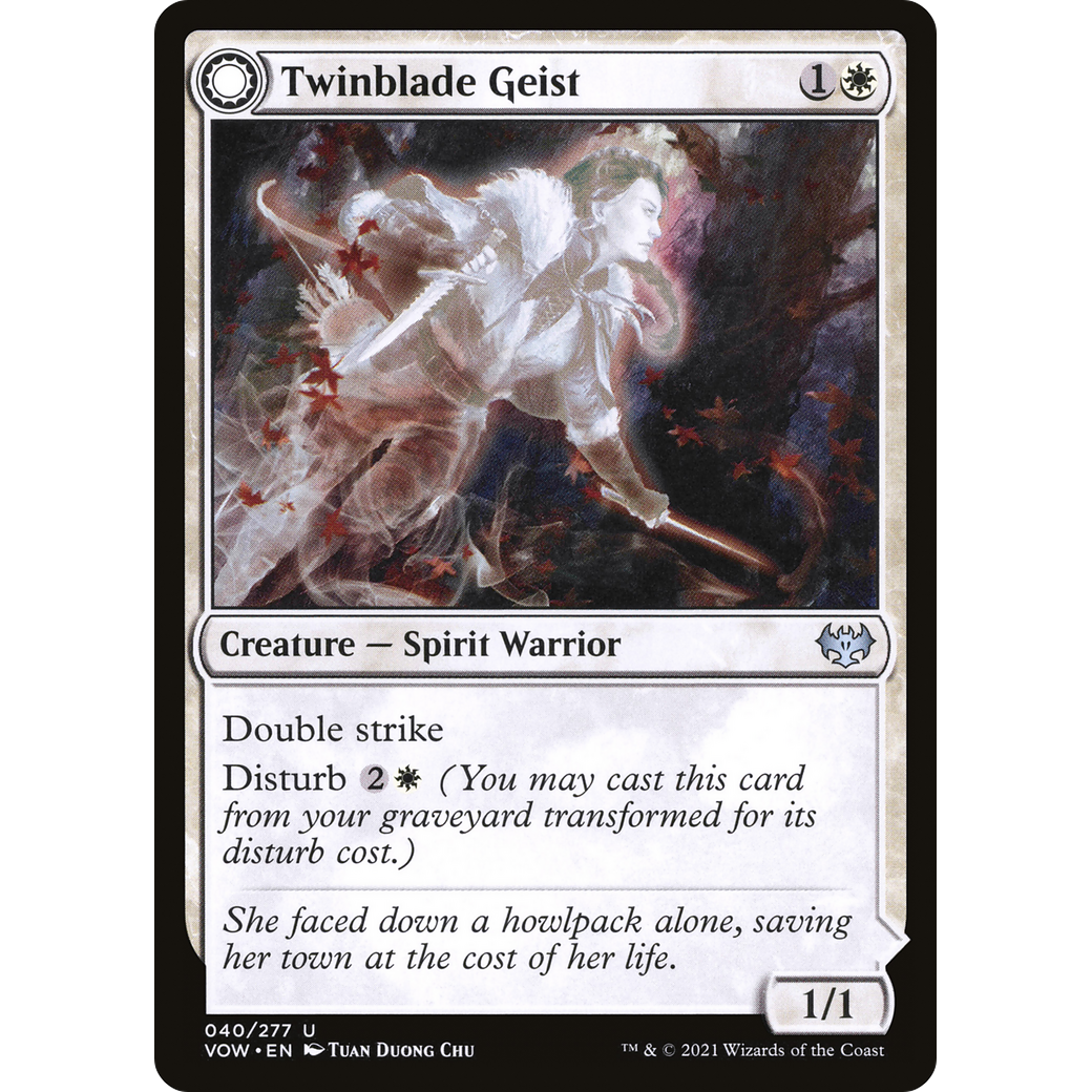 Twinblade Geist (VOW-040) - Innistrad: Crimson Vow: (Double Faced Transform)