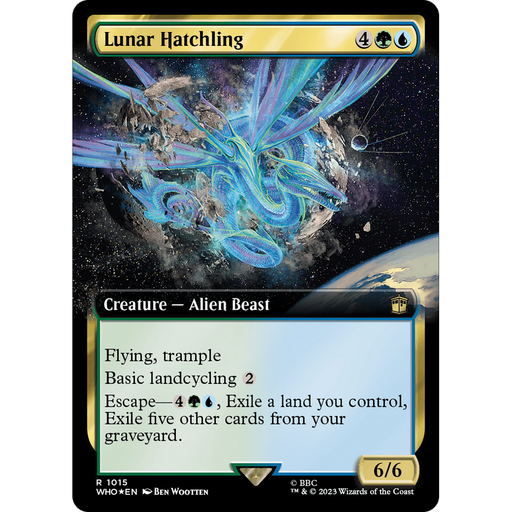Lunar Hatchling (Extended Art) (Surge Foil) (WHO-1015) - Doctor Who: (Extended Art) Foil