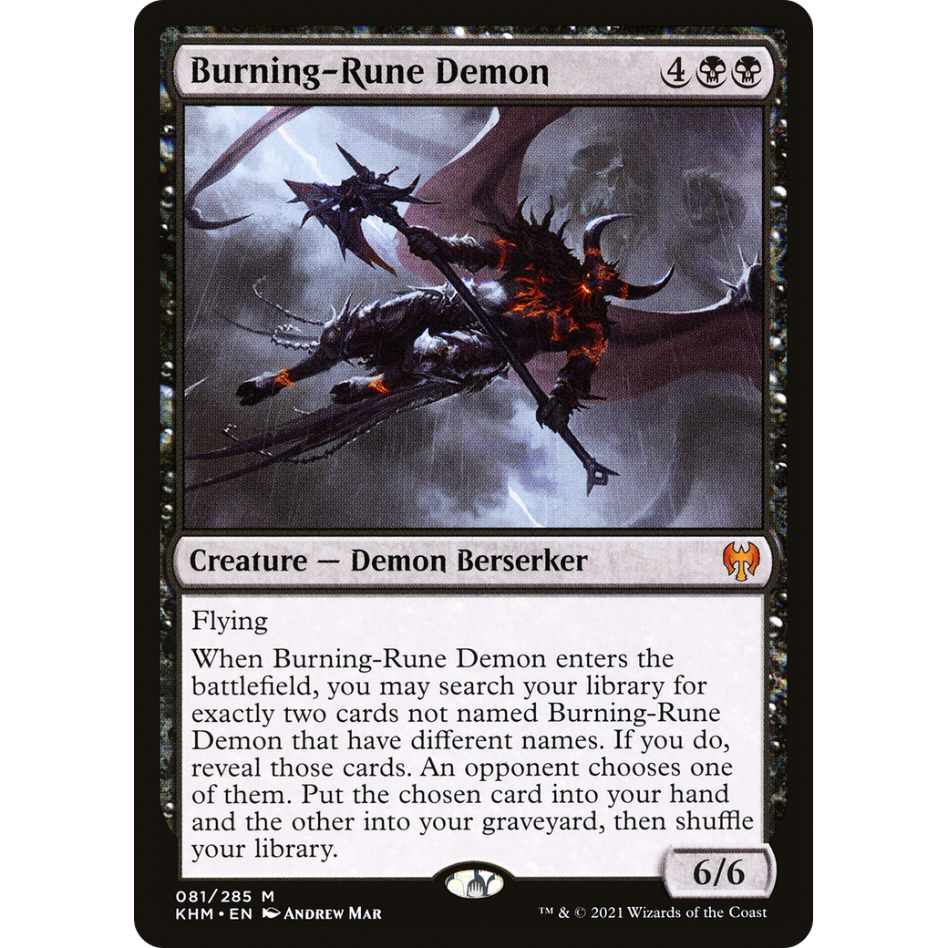 Burning-Rune Demon (KHM-081) - Kaldheim Foil