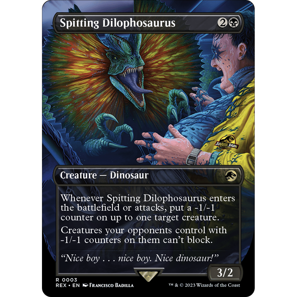 Spitting Dilophosaurus (Borderless) (REX-003) - Jurassic World Collection (Borderless)