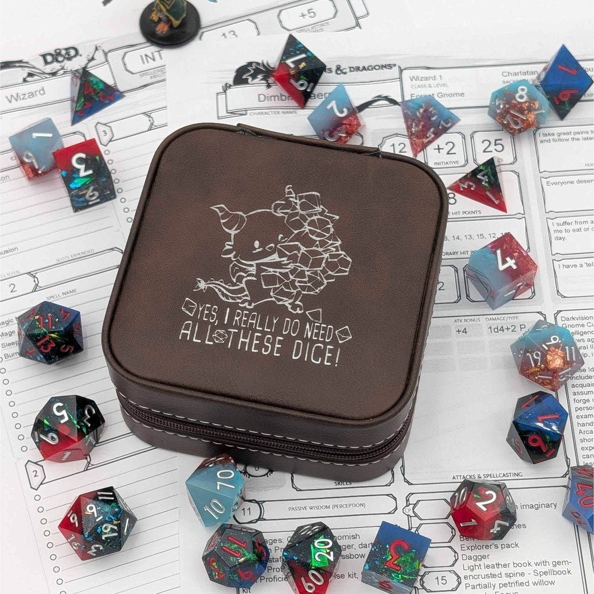 Dragon Dice Horder - D&D Leather Dice Box