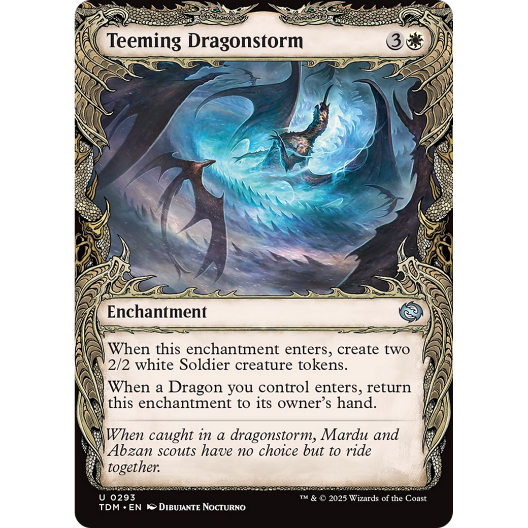 Teeming Dragonstorm (TDM-293) - Tarkir: Dragonstorm: (Showcase, enchantment)