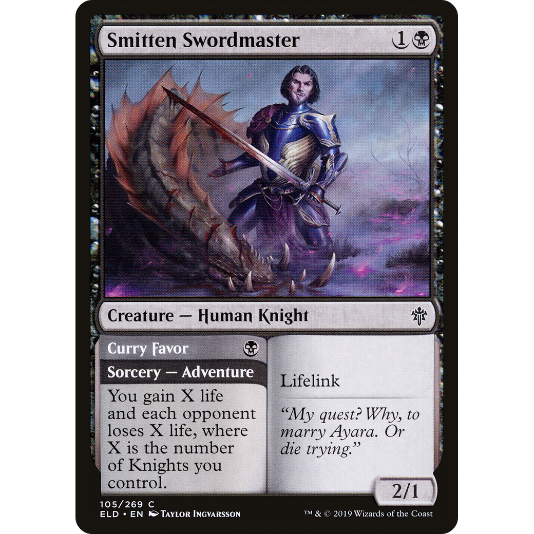 Smitten Swordmaster (ELD-105) - Throne of Eldraine