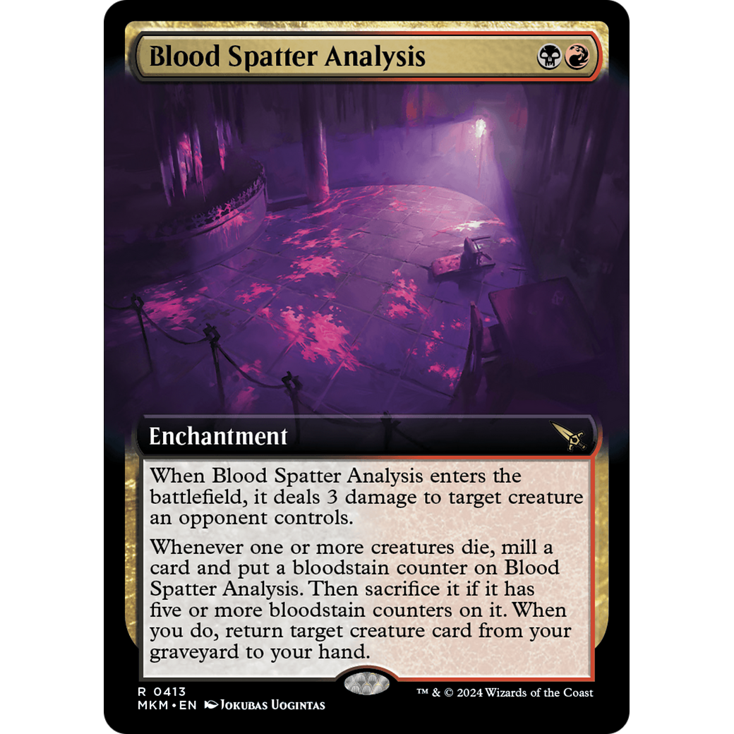 Blood Spatter Analysis (MKM-413) - Murders at Karlov Manor: (Extended Art) Foil