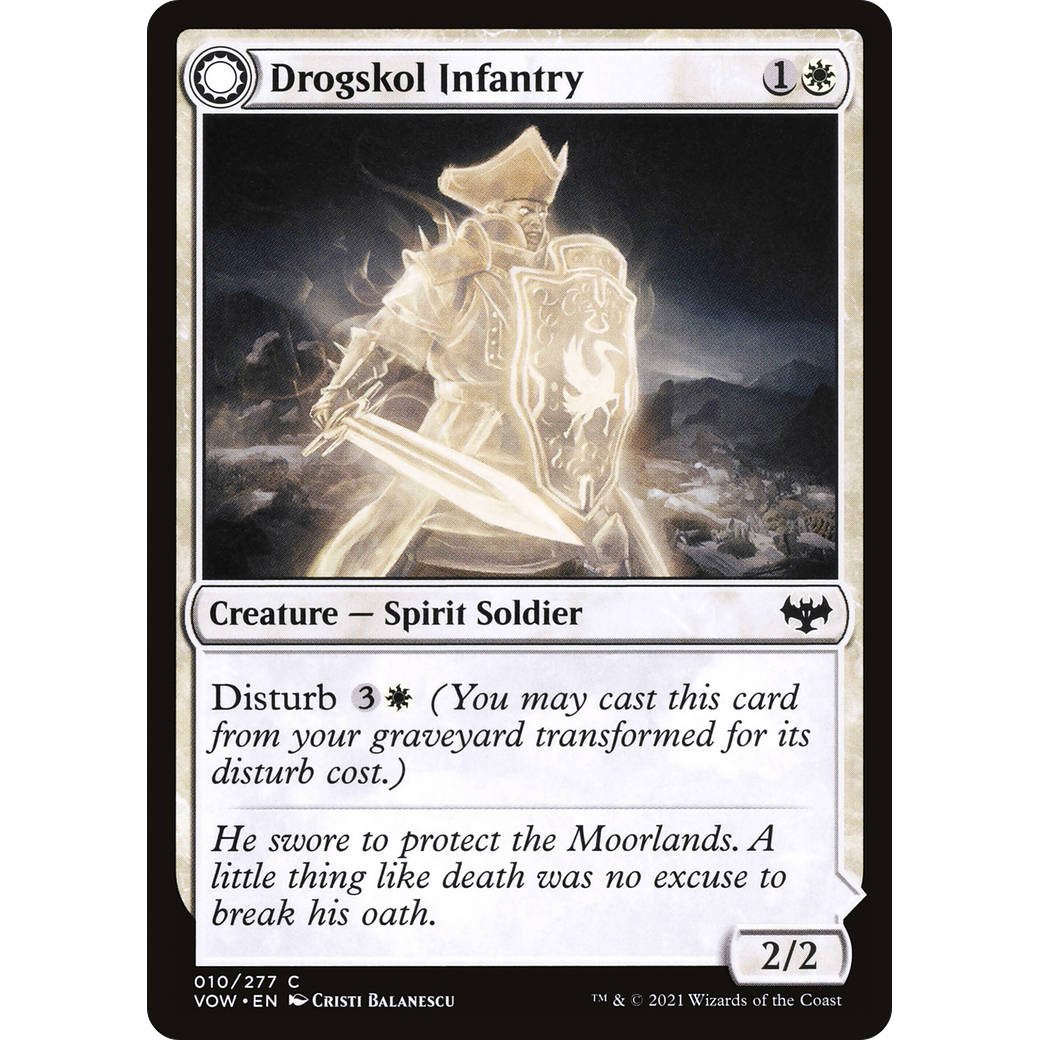 Drogskol Infantry (VOW-010) - Innistrad: Crimson Vow: (Double Faced Transform) Foil