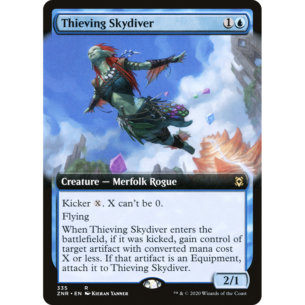 Thieving Skydiver (Extended Art) (ZNR-335) - Zendikar Rising: (Extended Art) Foil