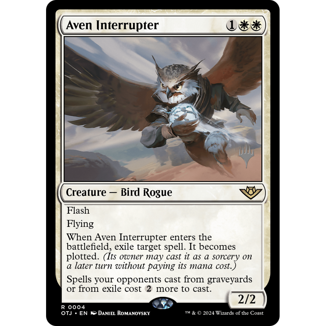 Aven Interrupter (PPOTJ-04P) - Outlaws of Thunder Junction Promos