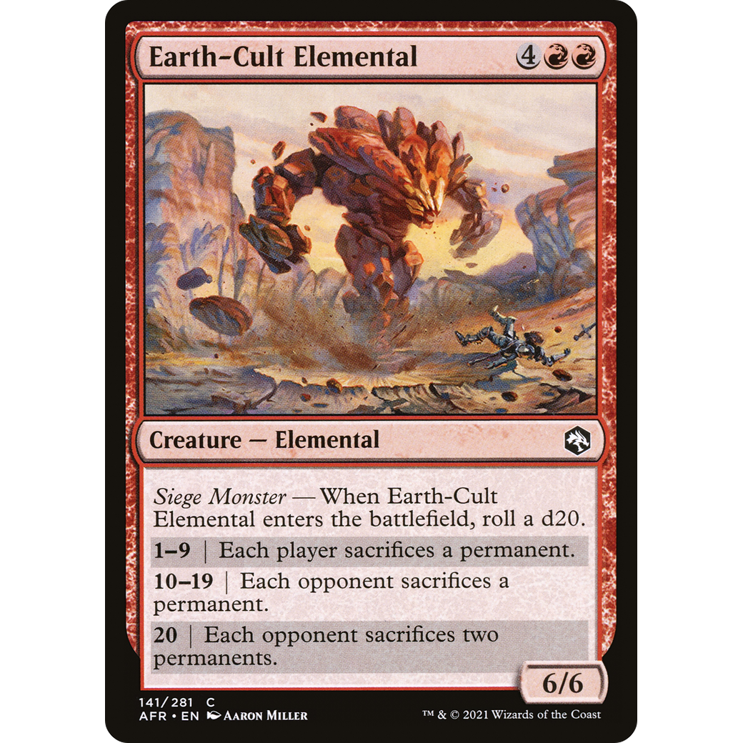 Earth-Cult Elemental (AFR-141) - Adventures in the Forgotten Realms Foil