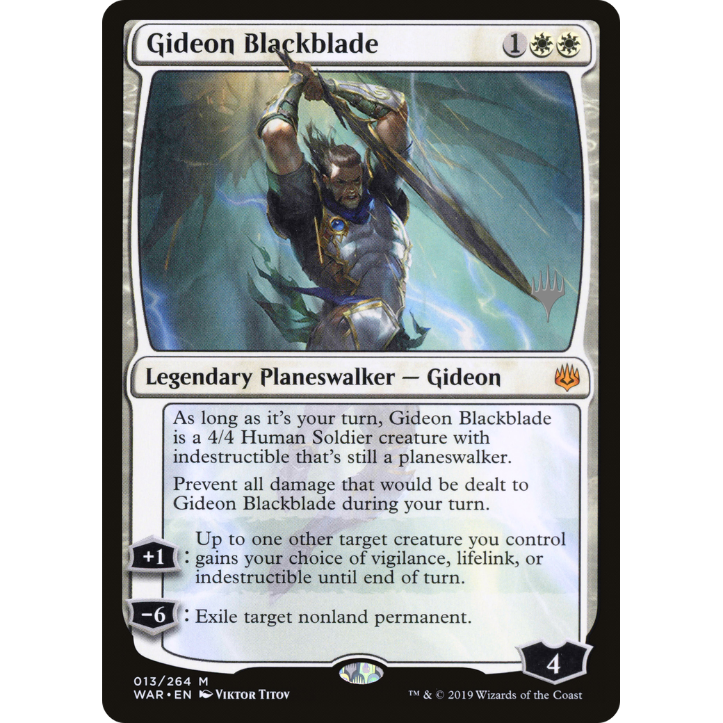 Gideon Blackblade (PPELD-013) - War of the Spark Promos
