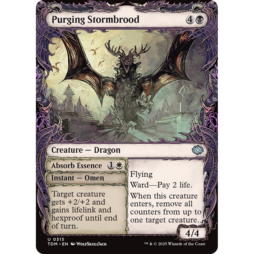 Purging Stormbrood // Absorb Essence (TDM-315) - Tarkir: Dragonstorm: (Showcase)