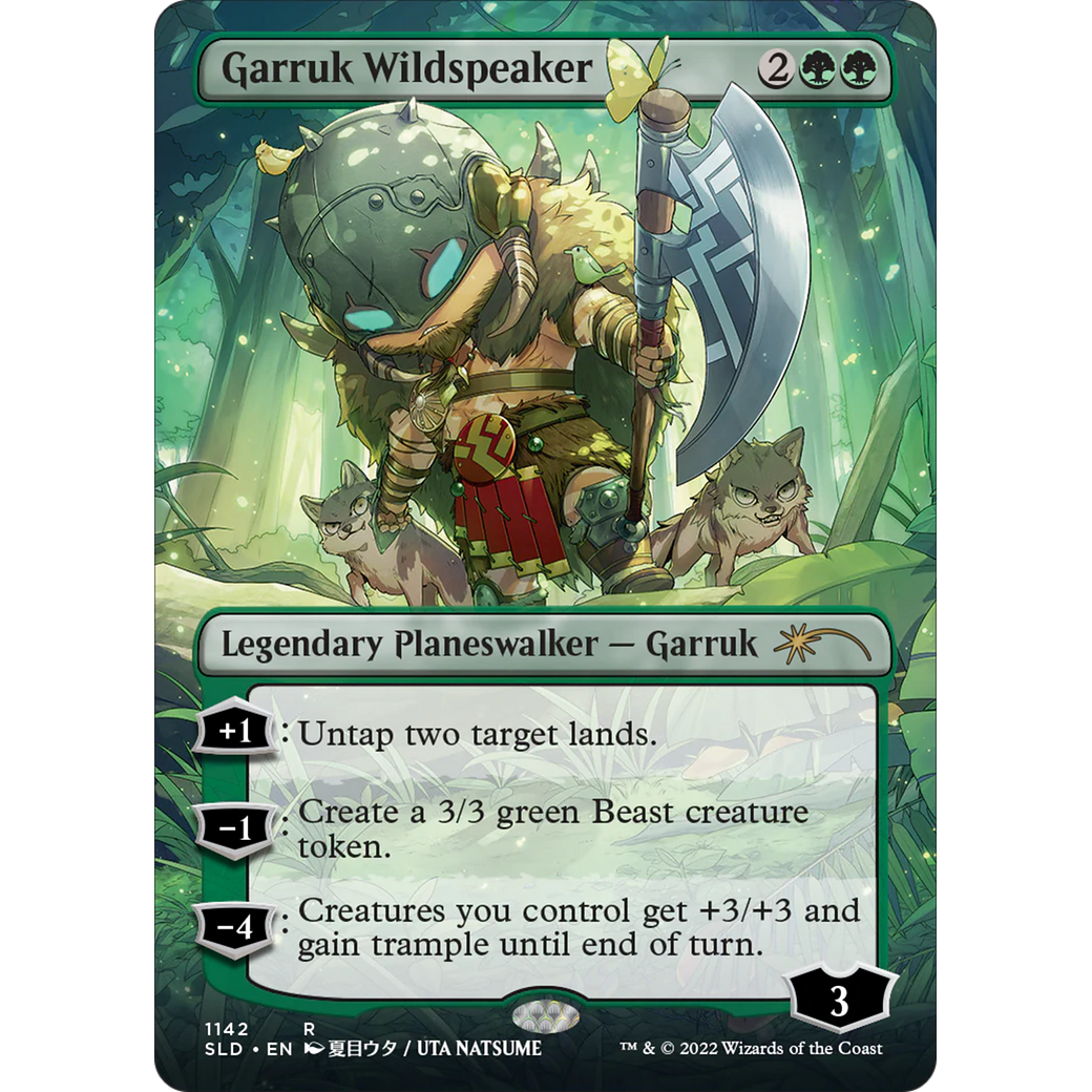 Garruk Wildspeaker (Borderless) (SLD-1142) - Secret Lair Drop (Borderless) Foil