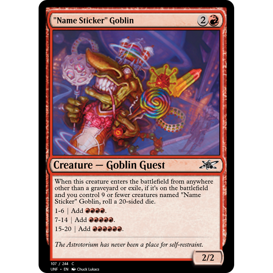 "Name Sticker" Goblin (UNF-107M) - Unfinity